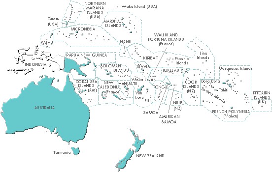 Oceania Map