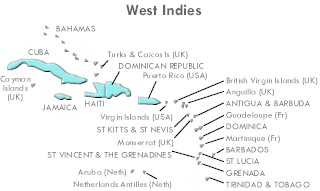 West Indies Map